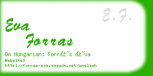 eva forras business card